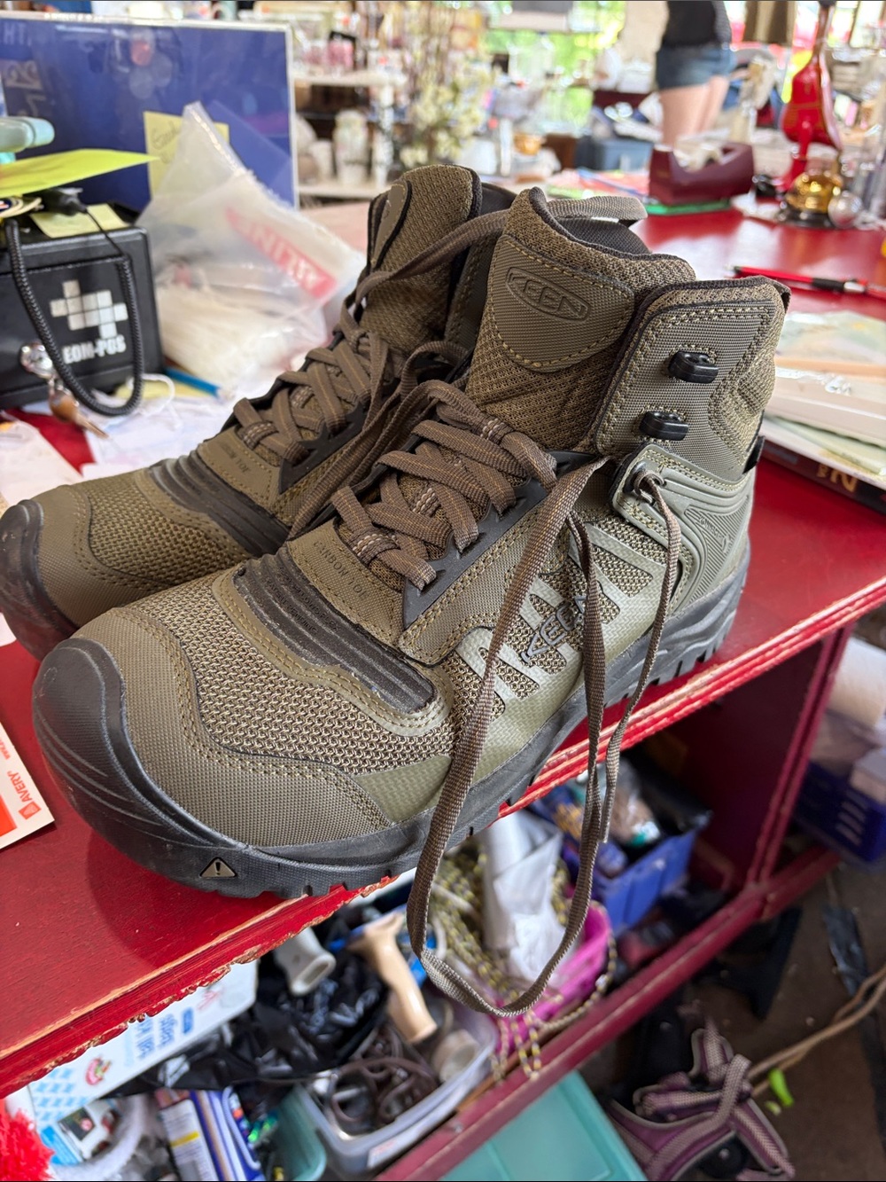 Keen Olive Green Tactical Mid-Top Work Boot - Picture 7 of 8